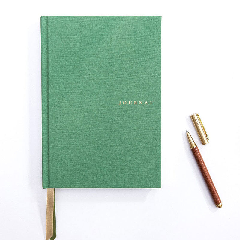 Linen Bound Journal - Fern Green (Lined Journal)