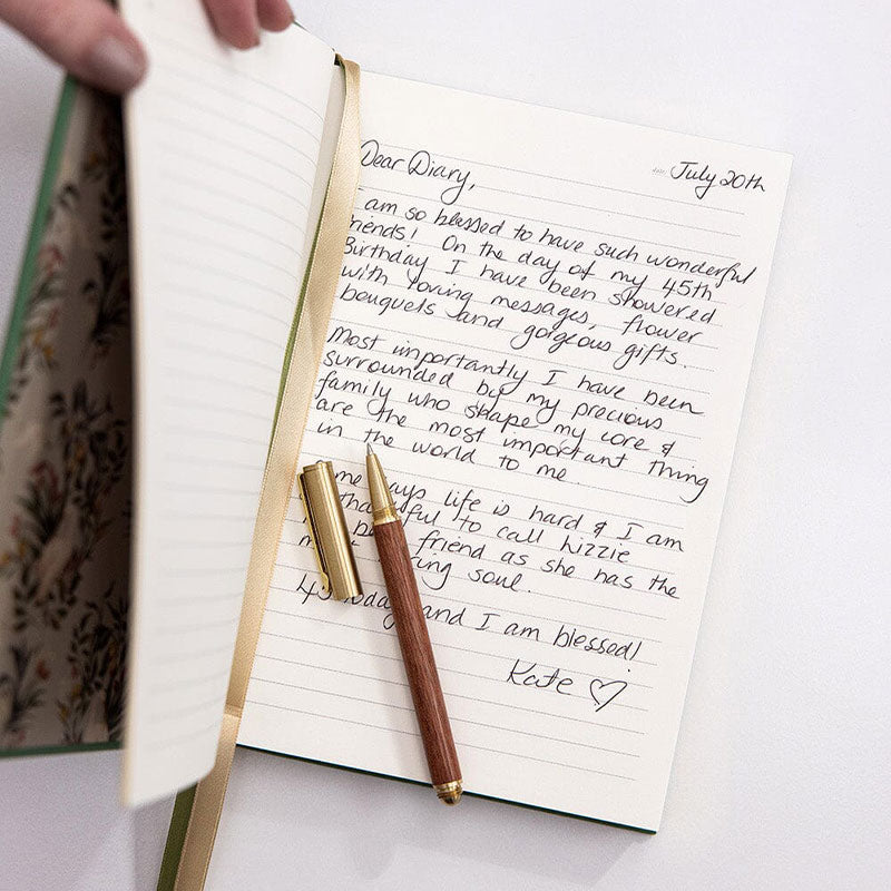Linen Bound Journal - Fern Green (Lined Journal)