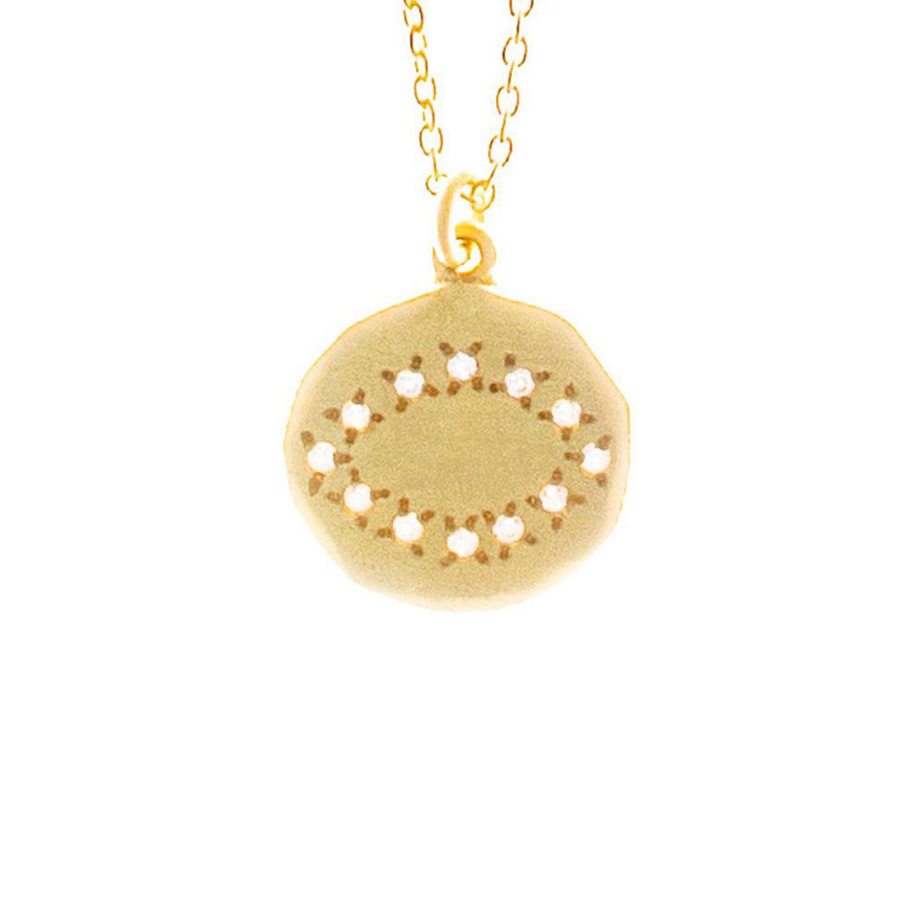 Cubic Zirconia Eye Necklace