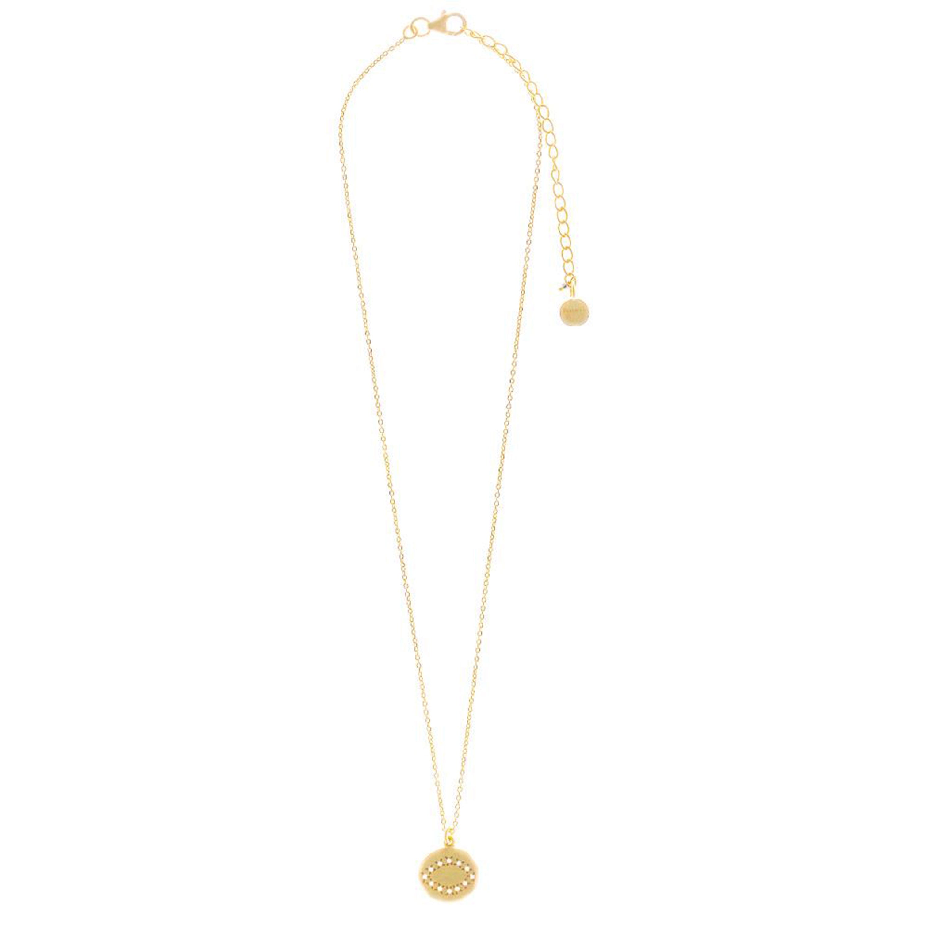 Cubic Zirconia Eye Necklace
