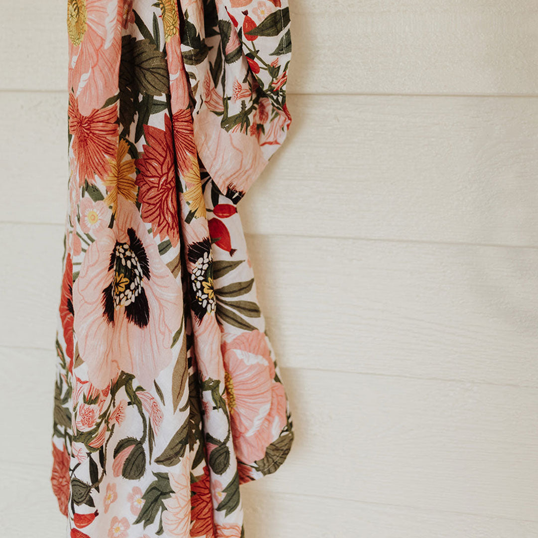 Les Fleurs Muslin Organic Cotton Swaddle