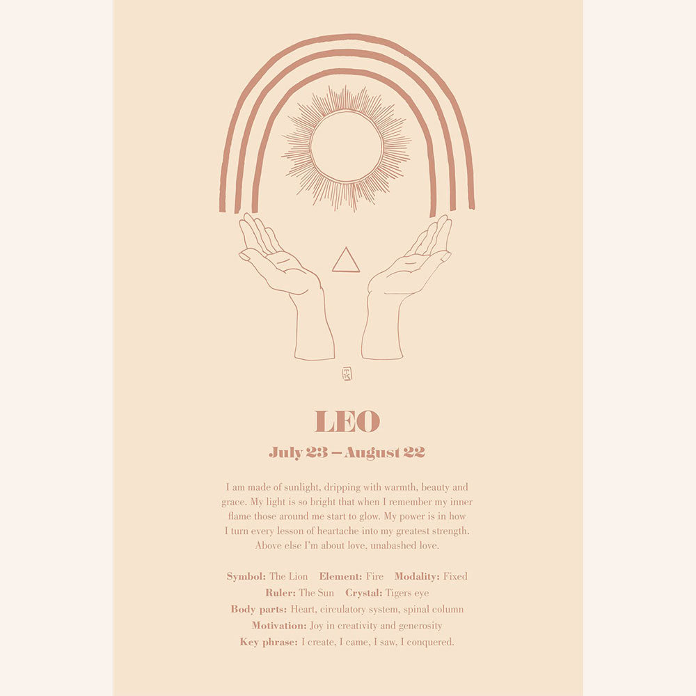 Zodiac Love Notes  A4 Print