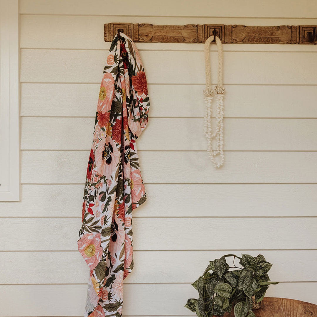 Les Fleurs Muslin Organic Cotton Swaddle