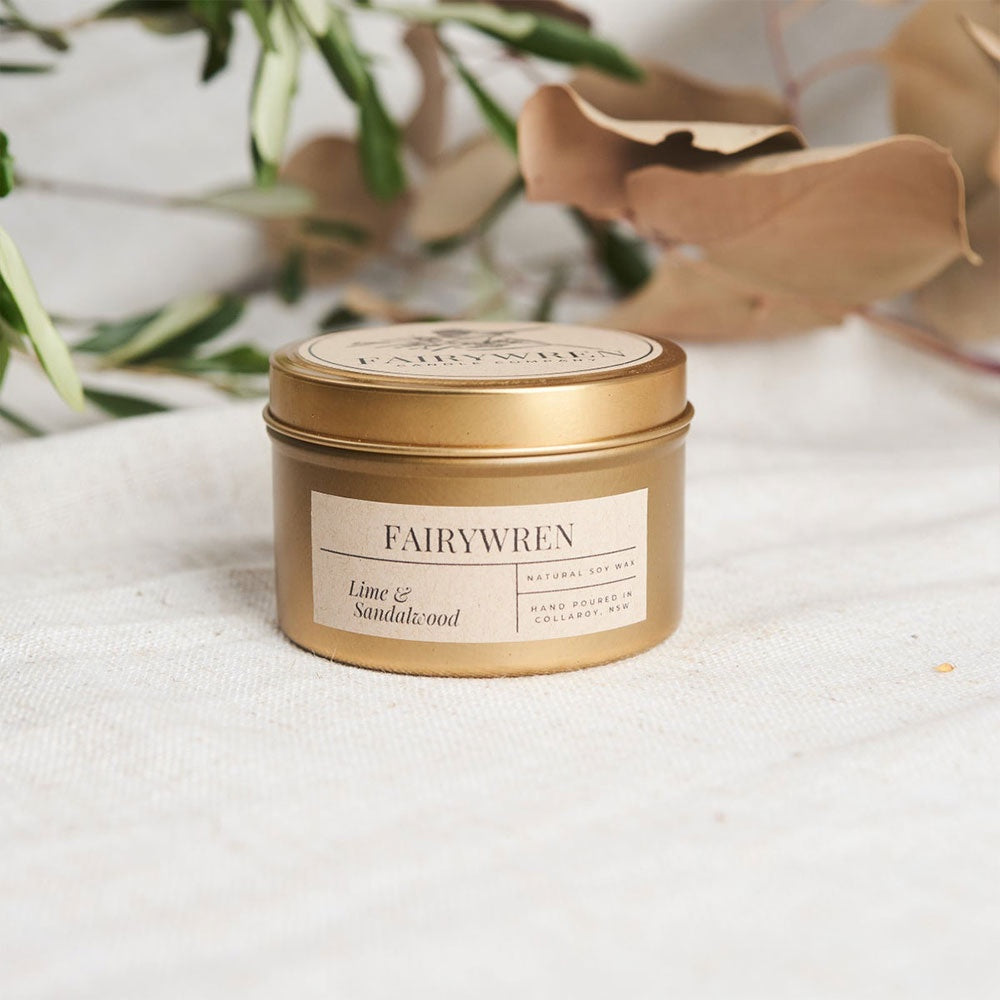Lime & Sandalwood Soy Wax Candle