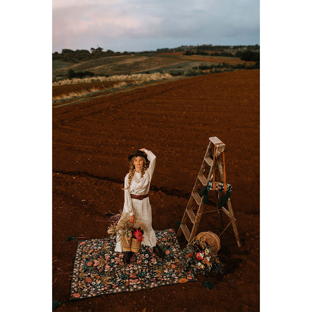 Native Wild Flower Picnic Rug