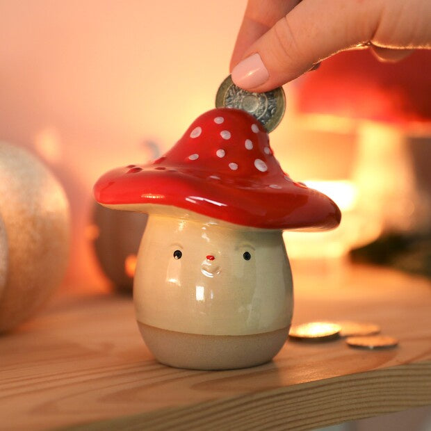 Face Toadstool Money Box