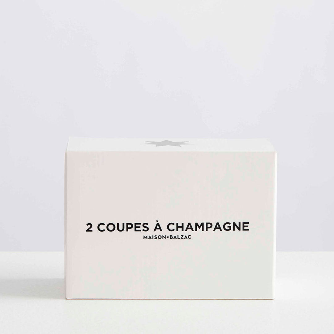2  Champagne Coupes | Clear &amp; Multi