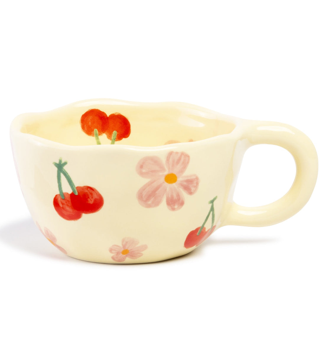 Ceramic Floral Cup | Cherry