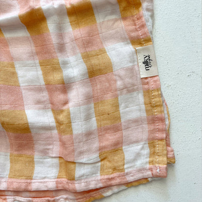 Peach Gingham Wrap