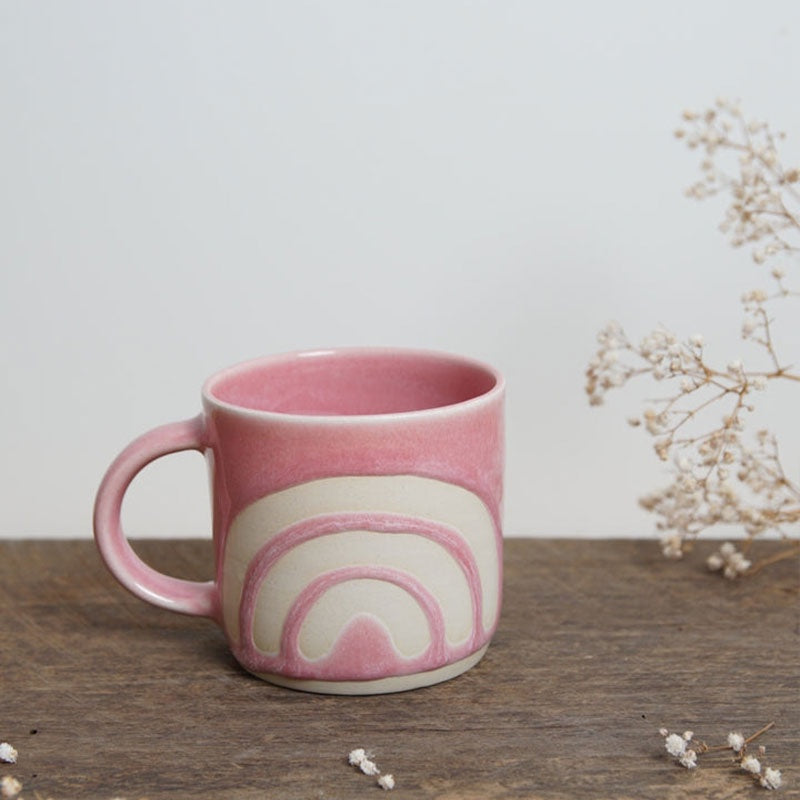 Rainbow Mug in Pink