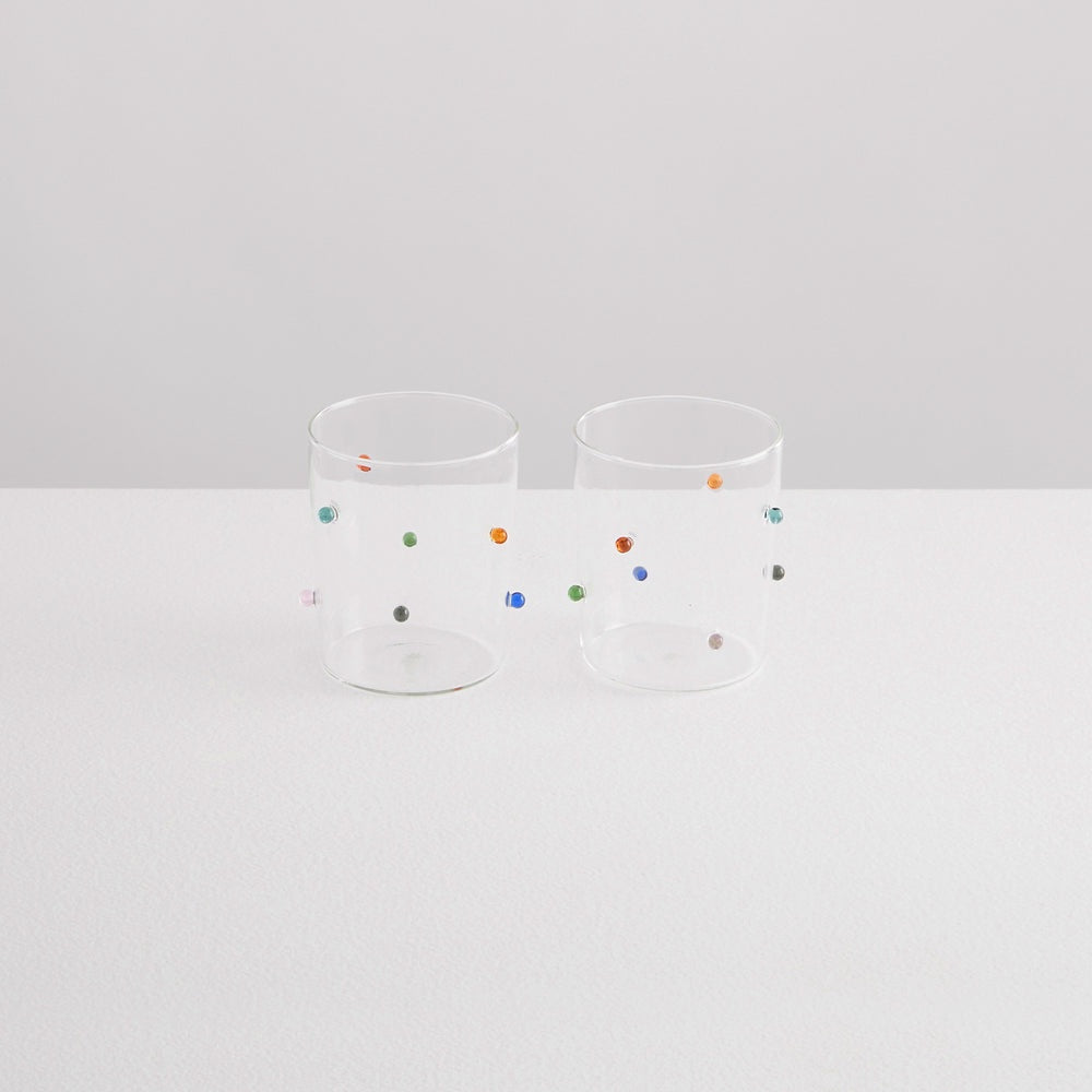 Pomponette Gobelets | Clear & Multi