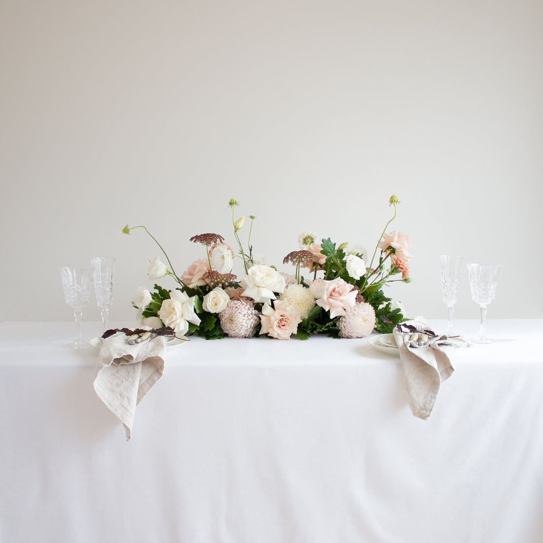 Long Romantic Table Piece