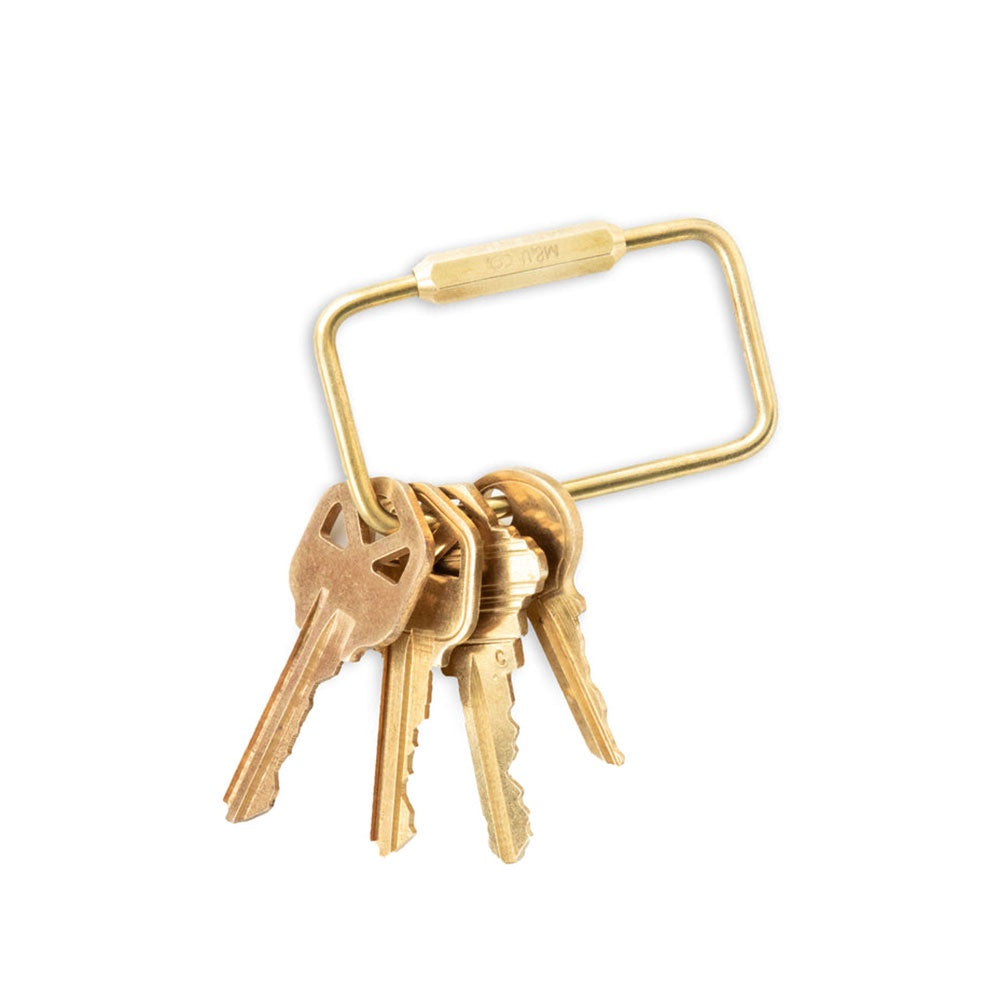 Rectangle Keyring Brass