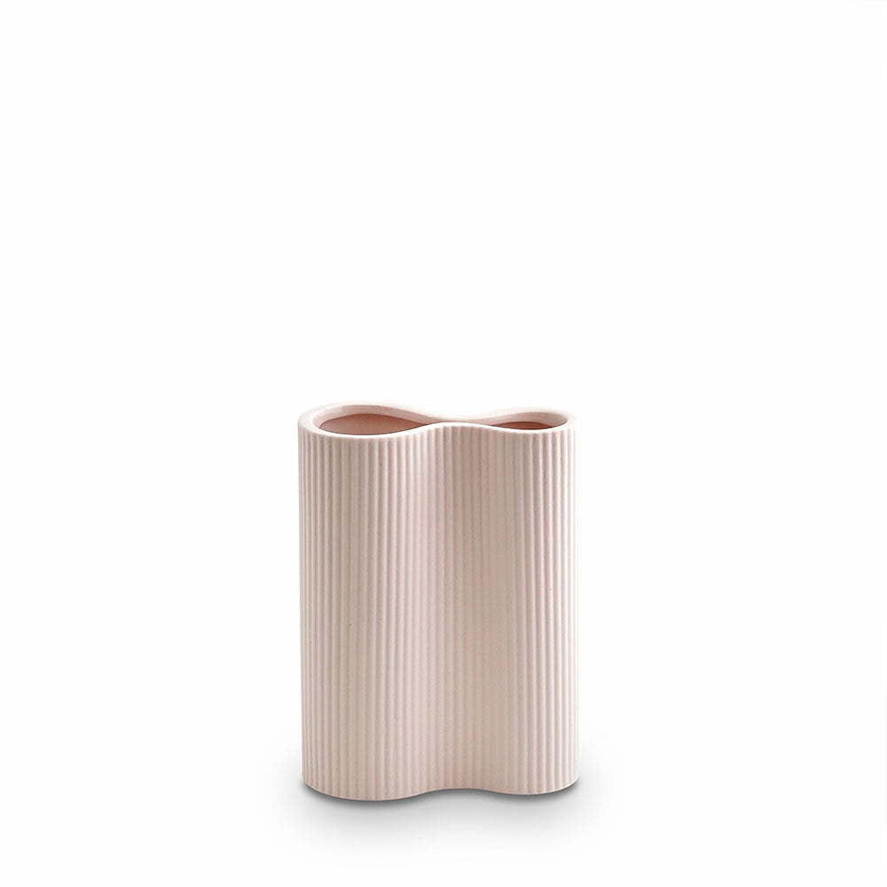 Ribbed Infinity Vase Nude Small
