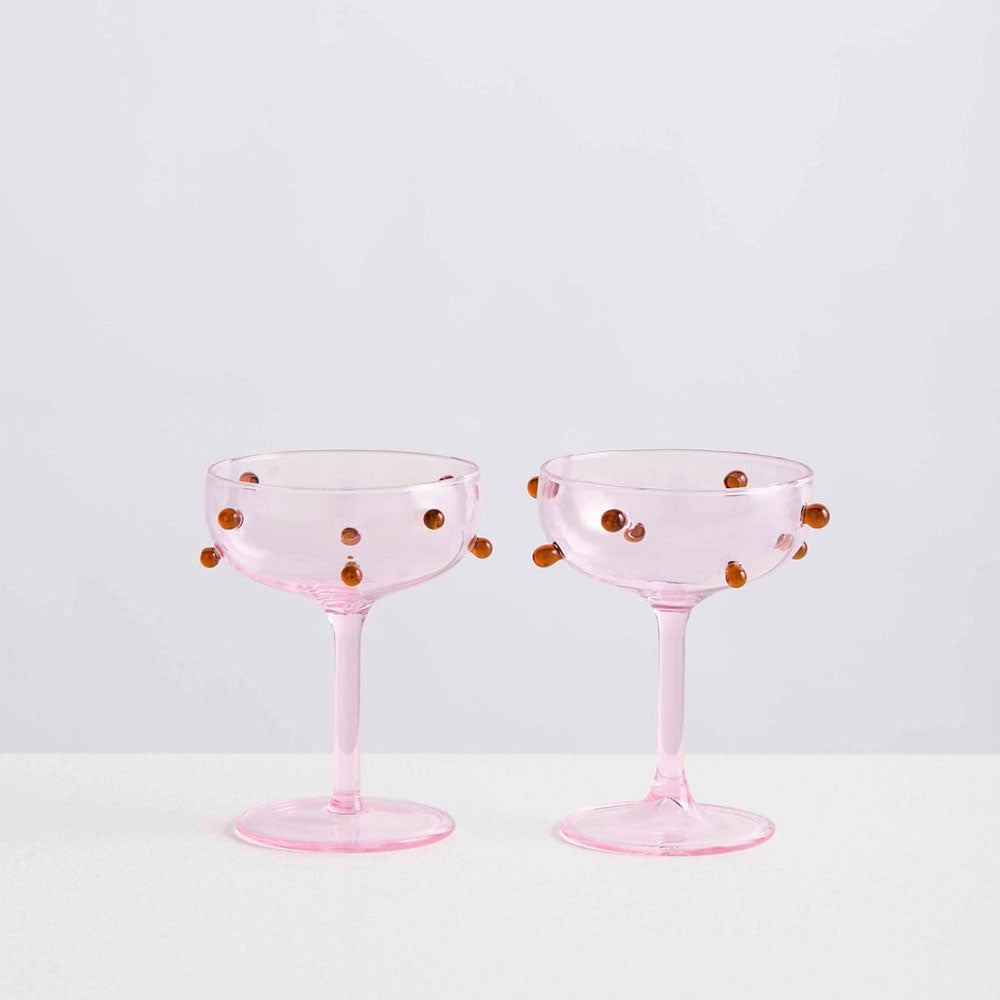 2 Pomponette Coupes | Pink & Amber