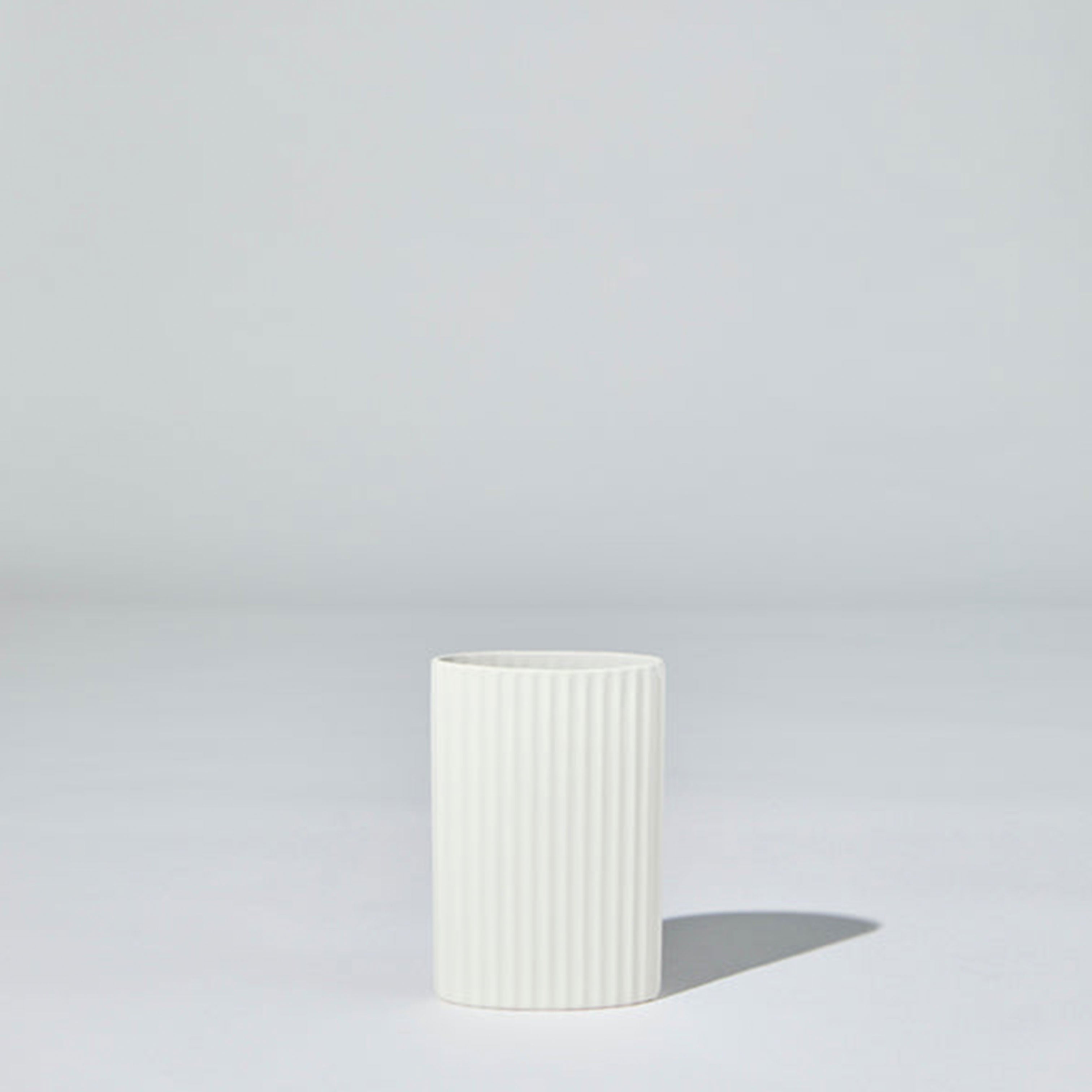 Ripple Oval Vase Snow Small