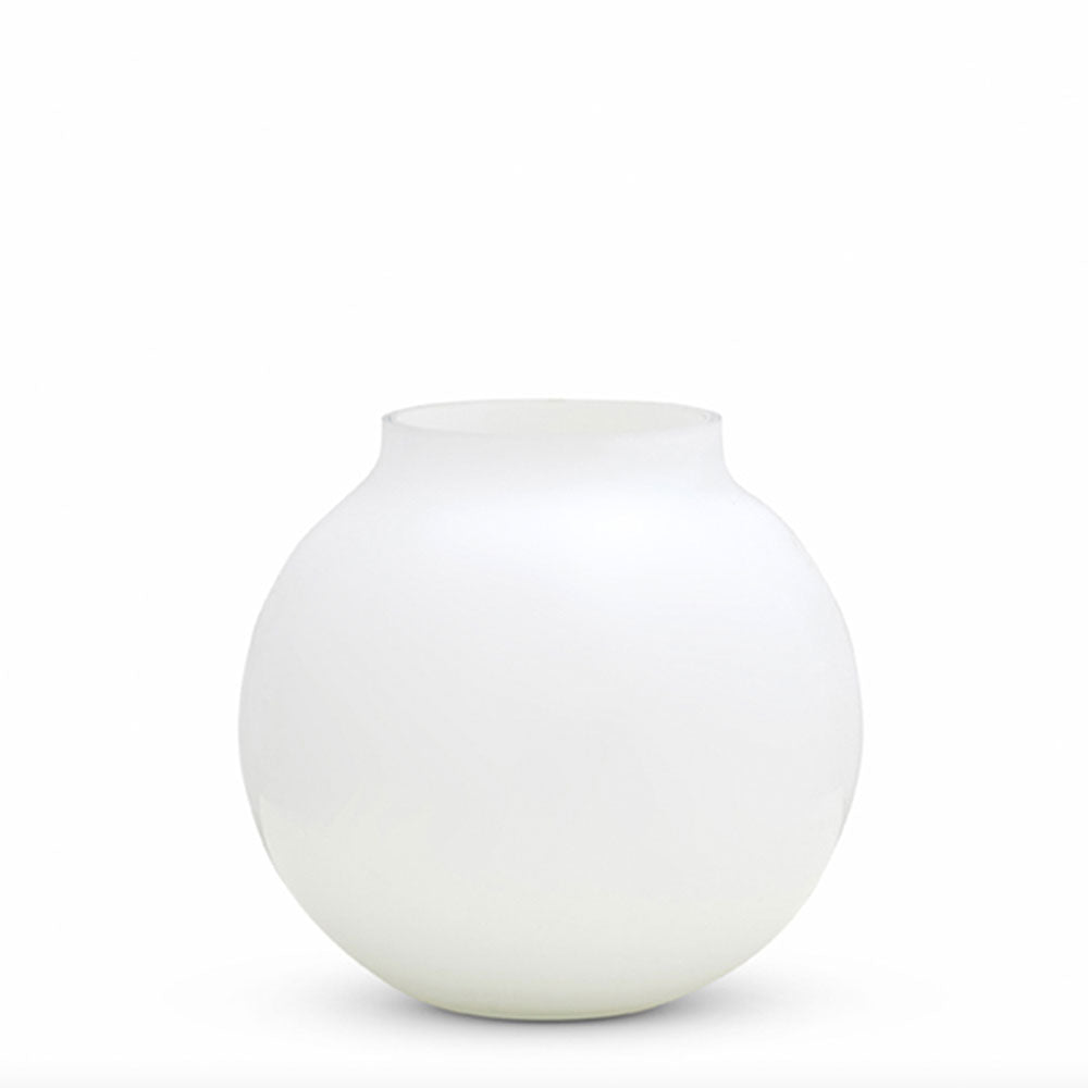 Opal Ball Vase White